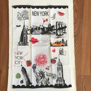 New York Design Kitchen Cotton Hand Towel - Sun